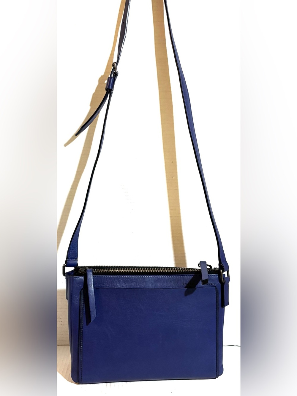 Proenza Schouler Blue/ purple Leather Crossbody Bag with Adjustable Strap